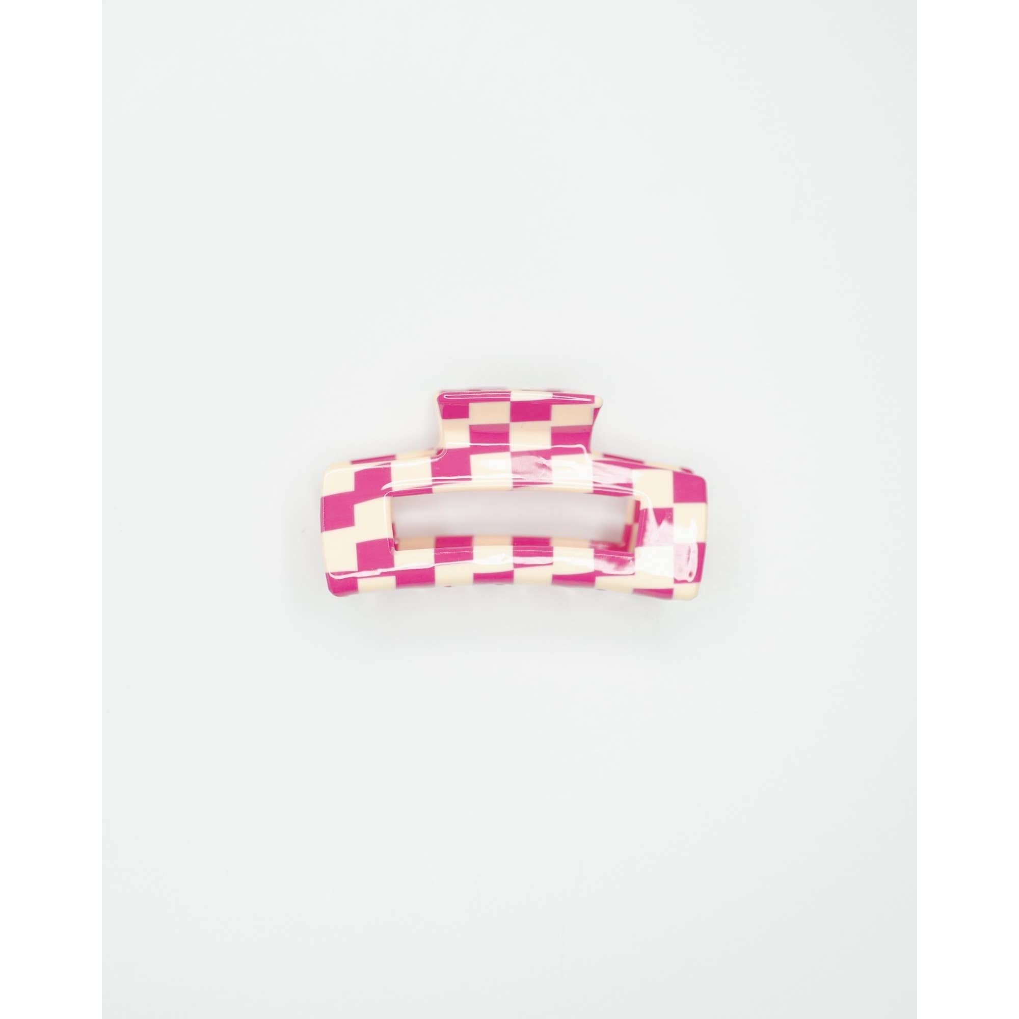 Checker Hair Claw | Orange