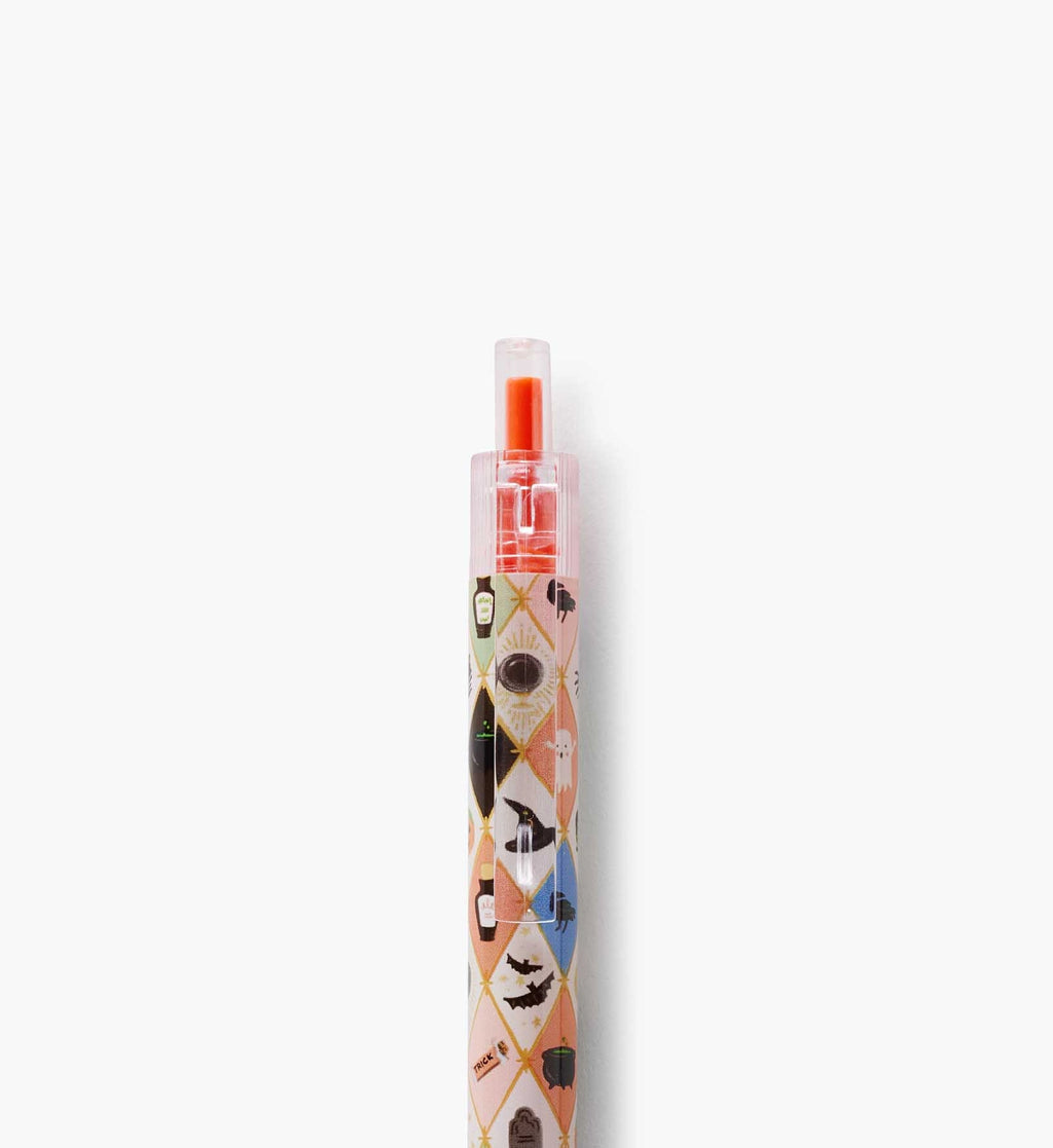 S/2 Halloween Argyle Gel Pens