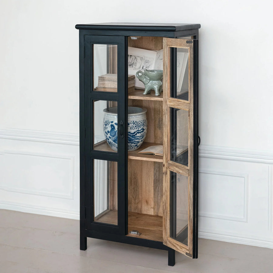 Black Wood & Glass Cabinet