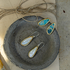 Petite Dream Traveler Drop Earrings  | Mother of Pearl