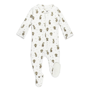 Organic 2-Way Zipper Footie | Brixy Bunny