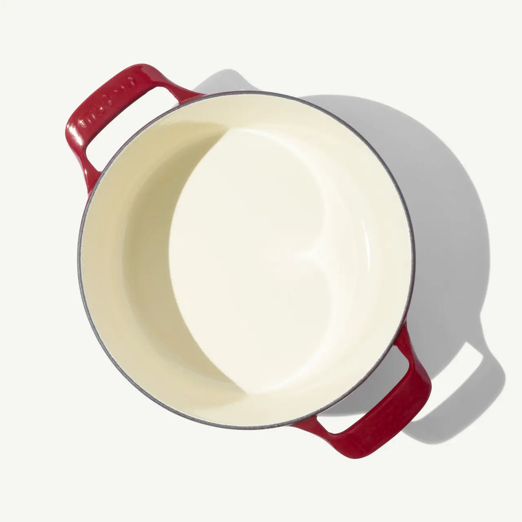 Enameled Cast Iron Dutch Oven | Round  5.5 Qt  - Ruby Red