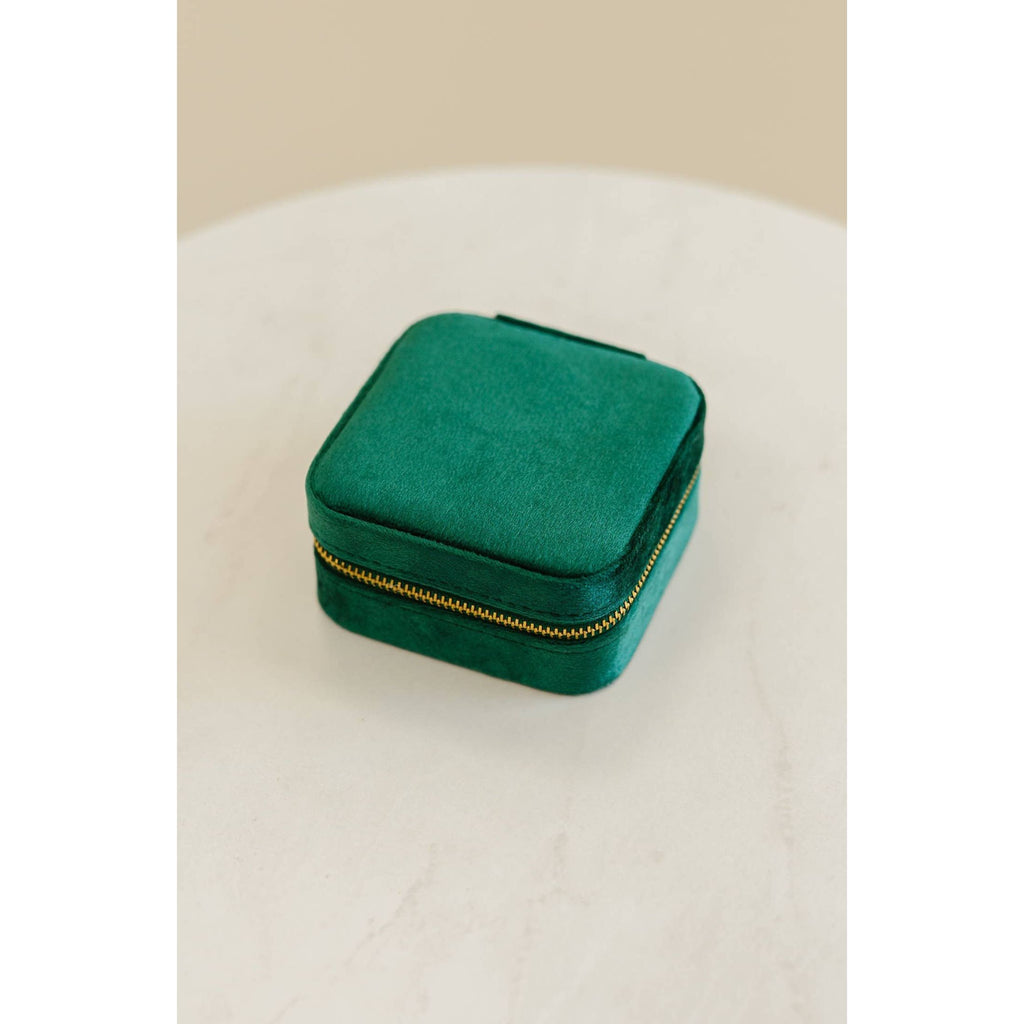 Velvet Jewelry Case |  Emerald Green