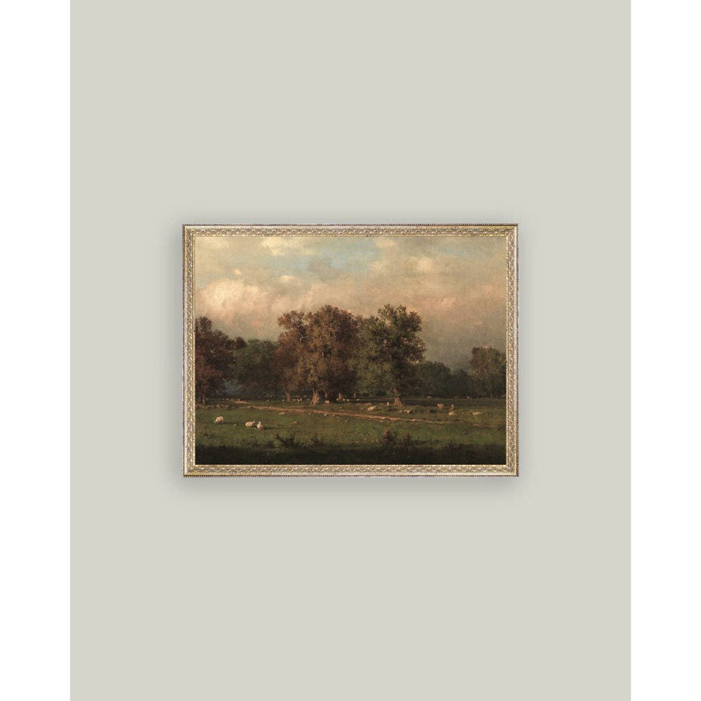 Framed Antique Art | Sheep Farm - 7x5