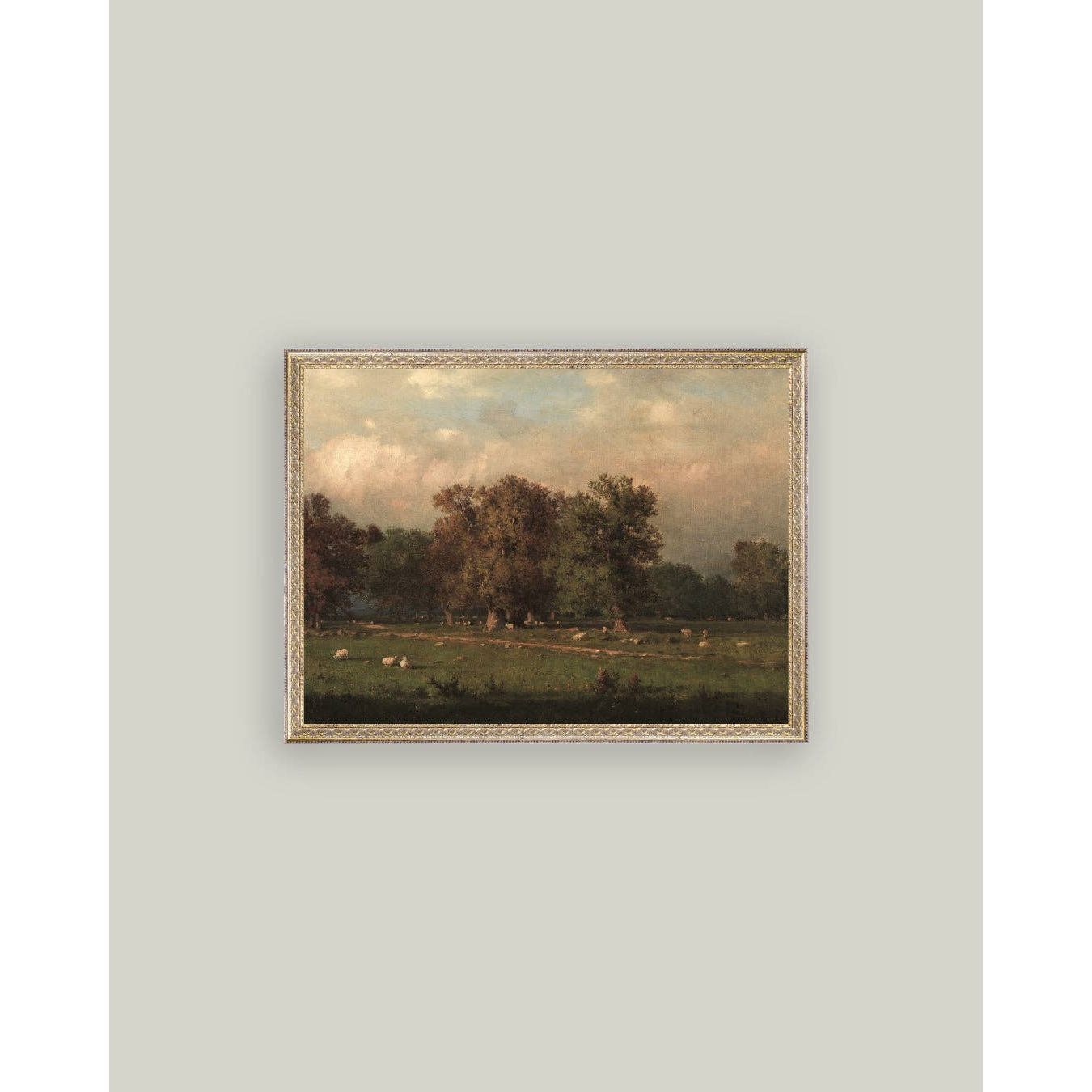 Framed Antique Art | Sheep Farm - 7x5