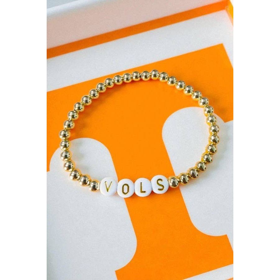 Nash Grey - Vols Gold Beaded Bracelet