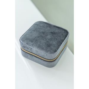 Velvet Jewelry Case | Sterling Grey