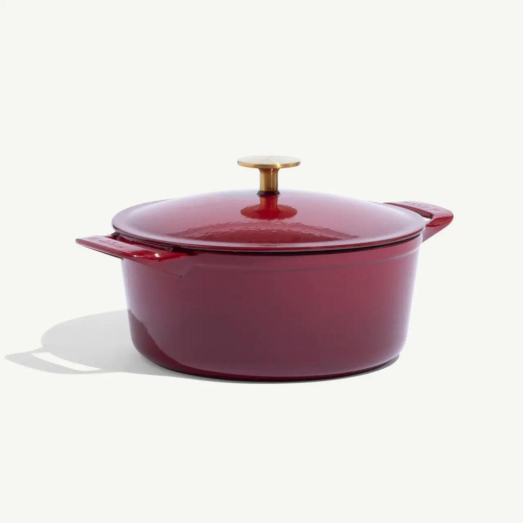 Enameled Cast Iron Dutch Oven | Round  5.5 Qt  - Ruby Red