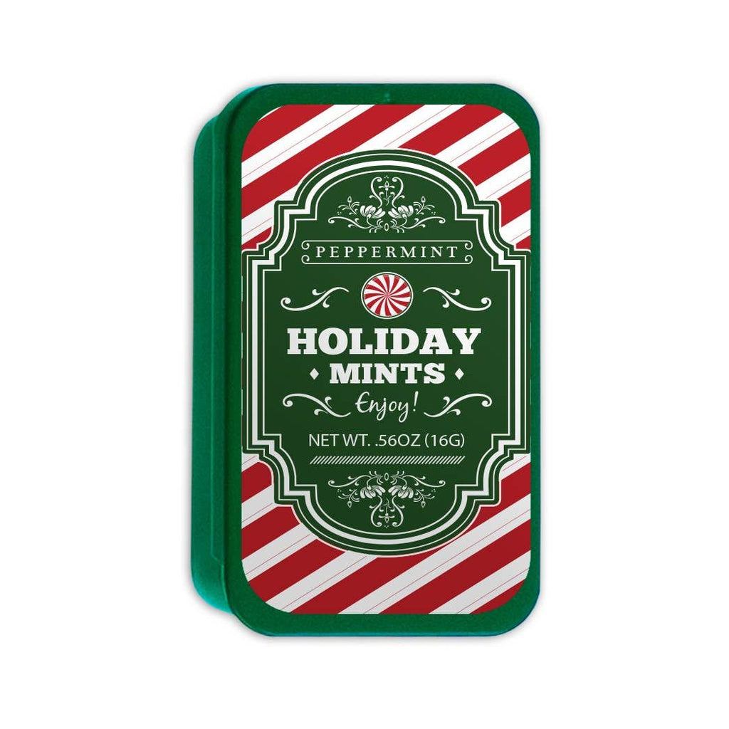 Holiday Themed Mint Tin w/Peppermints