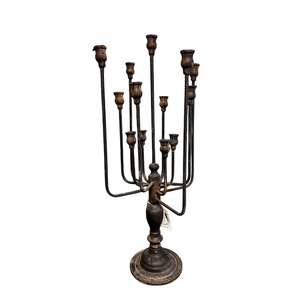 Black 13-Candle Iron Candelabra