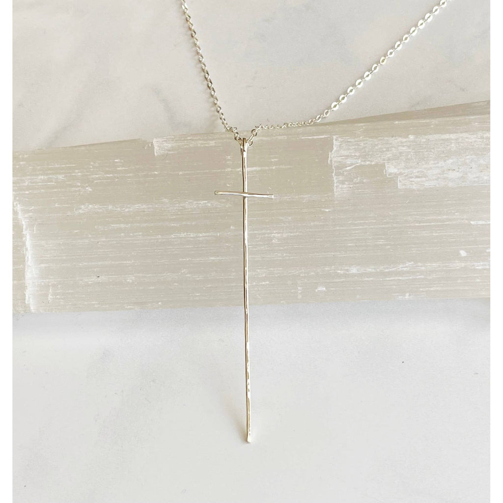 Modern Cross Necklace | Sterling Silver