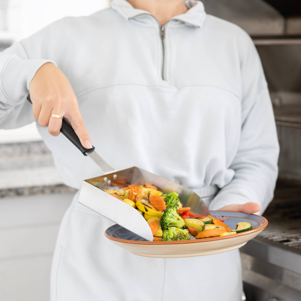 Fox Run Brands - Outset Stainless Steel Griddle Scoop, XL 5 Cup Food Shovel