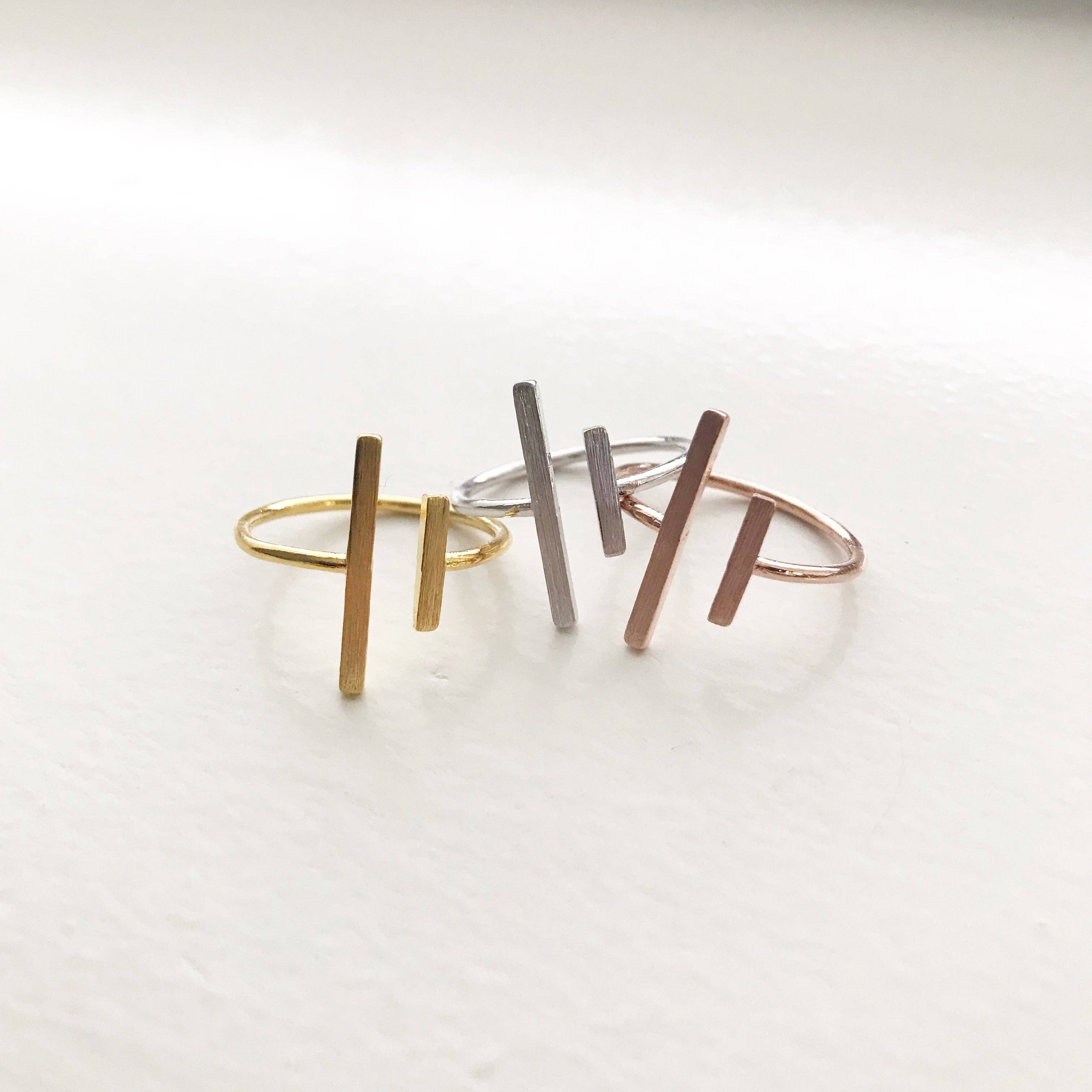 Double Bar Ring | Silver