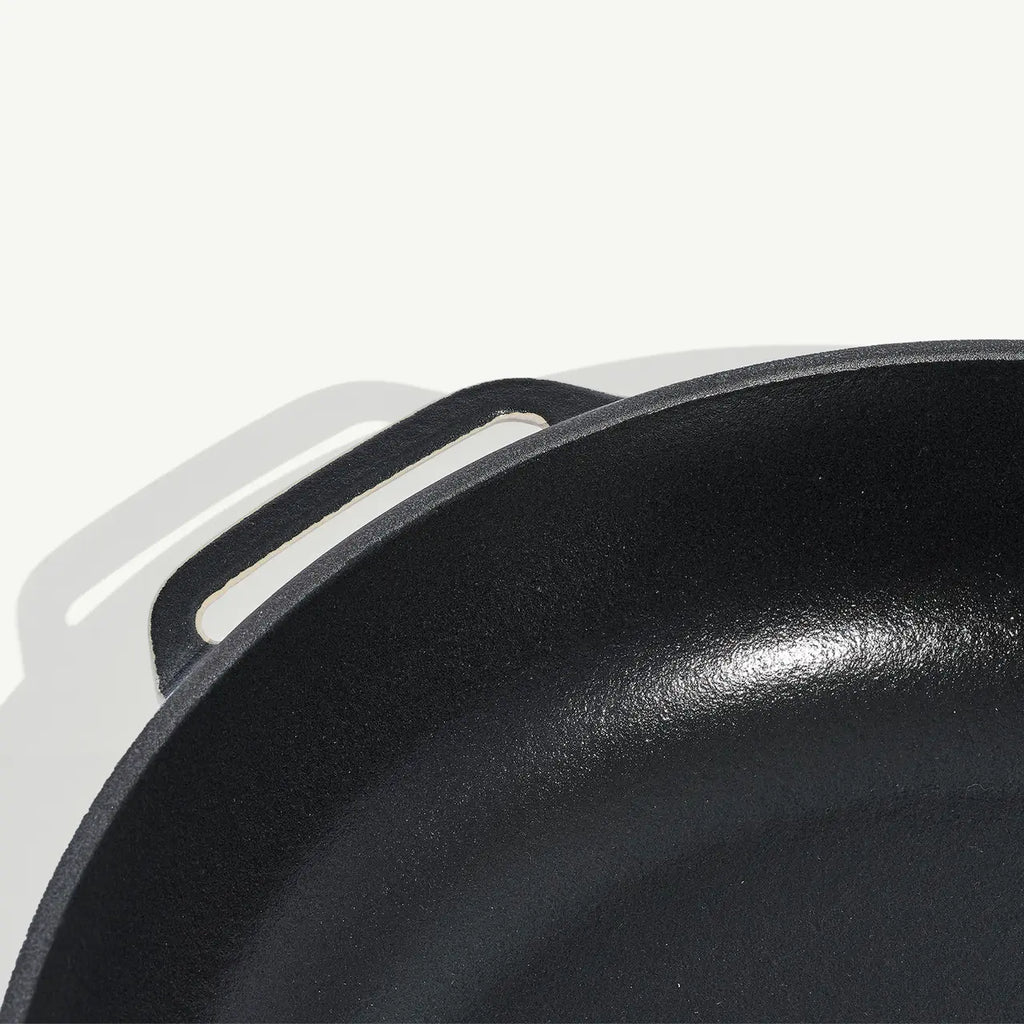 Enameled Cast Iron Skillet | Antique White