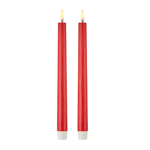 Uyuni Taper Candles - 1" x 11" - Red | TWO PACK