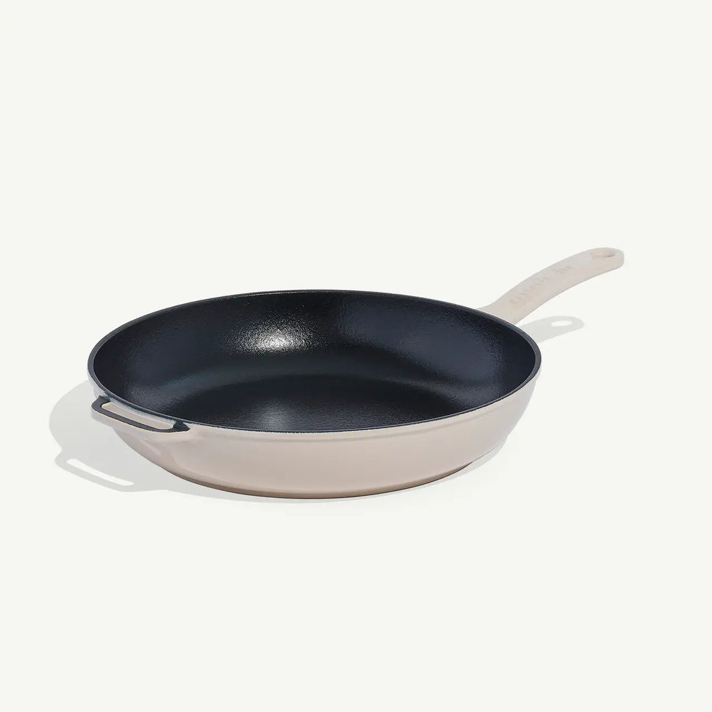 Enameled Cast Iron Skillet | Antique White