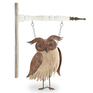 Wood & Rusty Metal Owl Arrow Replacement