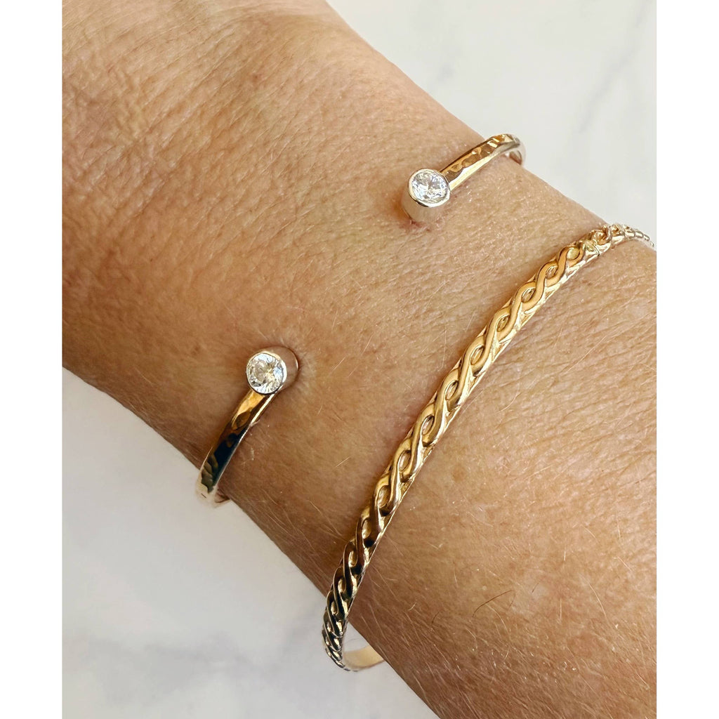 Swarovski Hammered Cuff