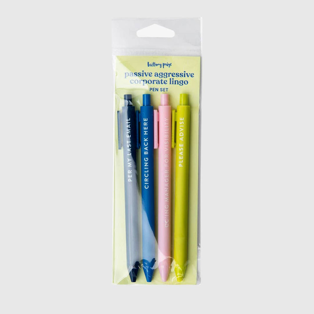 Jotter Pen Set | Passive Aggressive Corporate Lingo