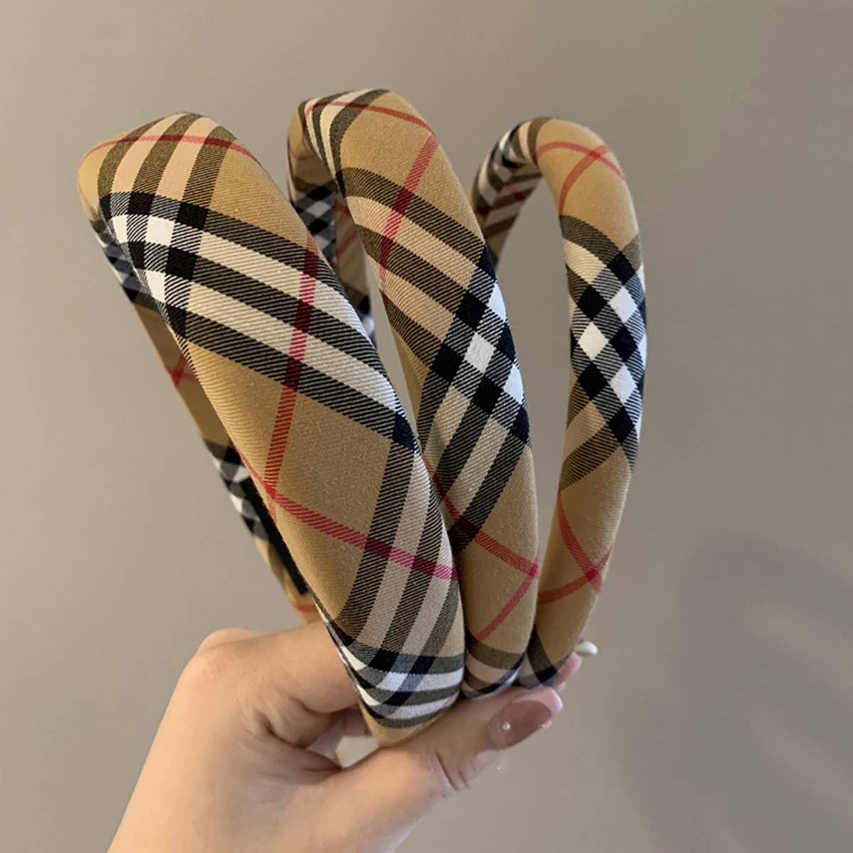 ACCITY - Plaid Headband Wide High Top Slim Face_CWAHA08155: TYPE2 / (OS) 1
