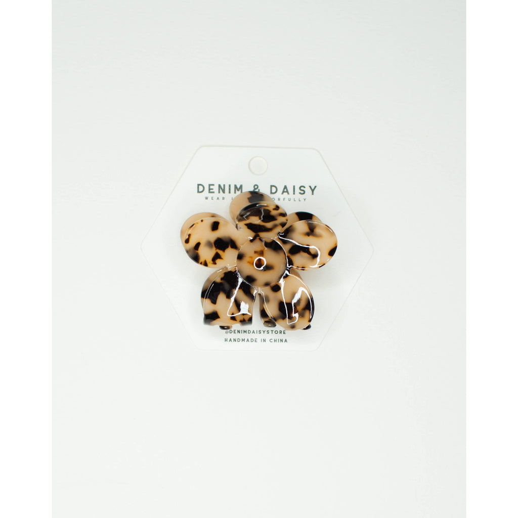 Flower Hair Claw | Cream Checker