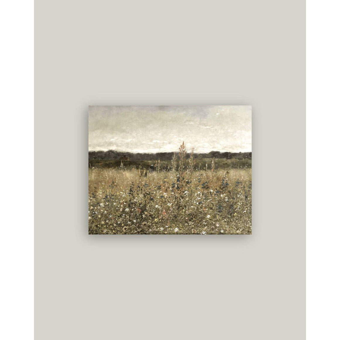 Wildflower Landscape Antique Artist Board
