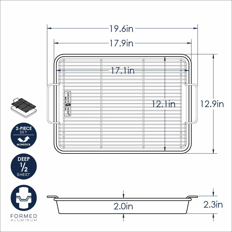 High-Sided Oven Crisp Baking Tray