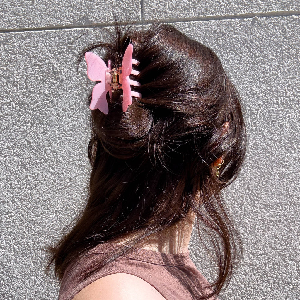 Butterfly Bow Hair Claw Clip | Yellow