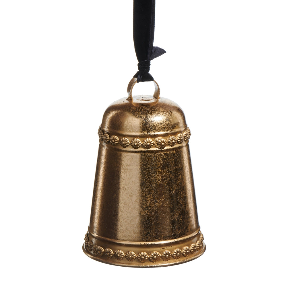 Antiqued Gold Bell Ornament