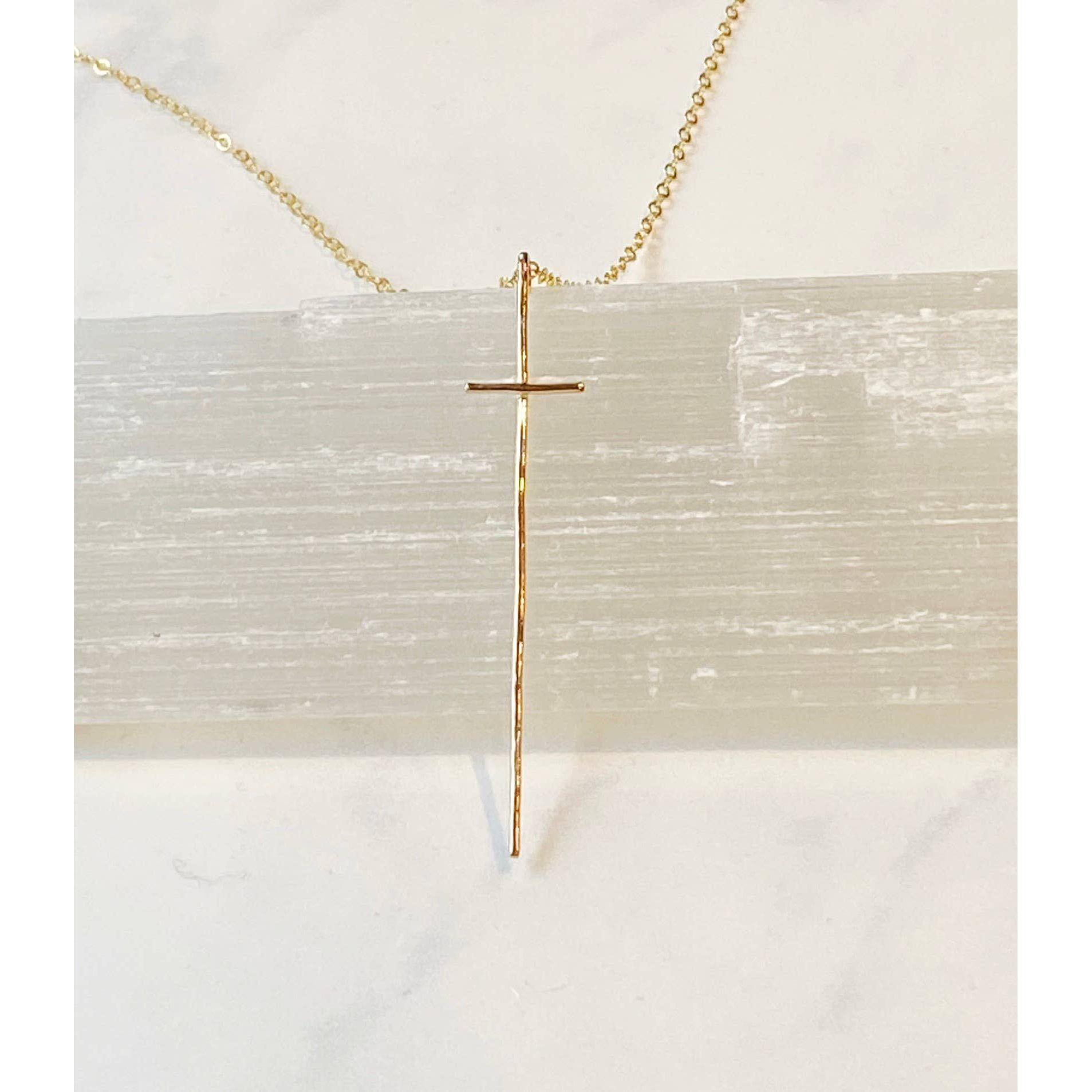 Modern Cross Necklace | 14 Kt Gold Filled