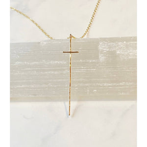 Modern Cross Necklace | 14 Kt Gold Filled