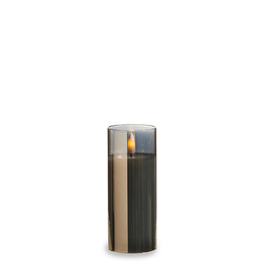 Smoke Glass Ivory Pillar Candle