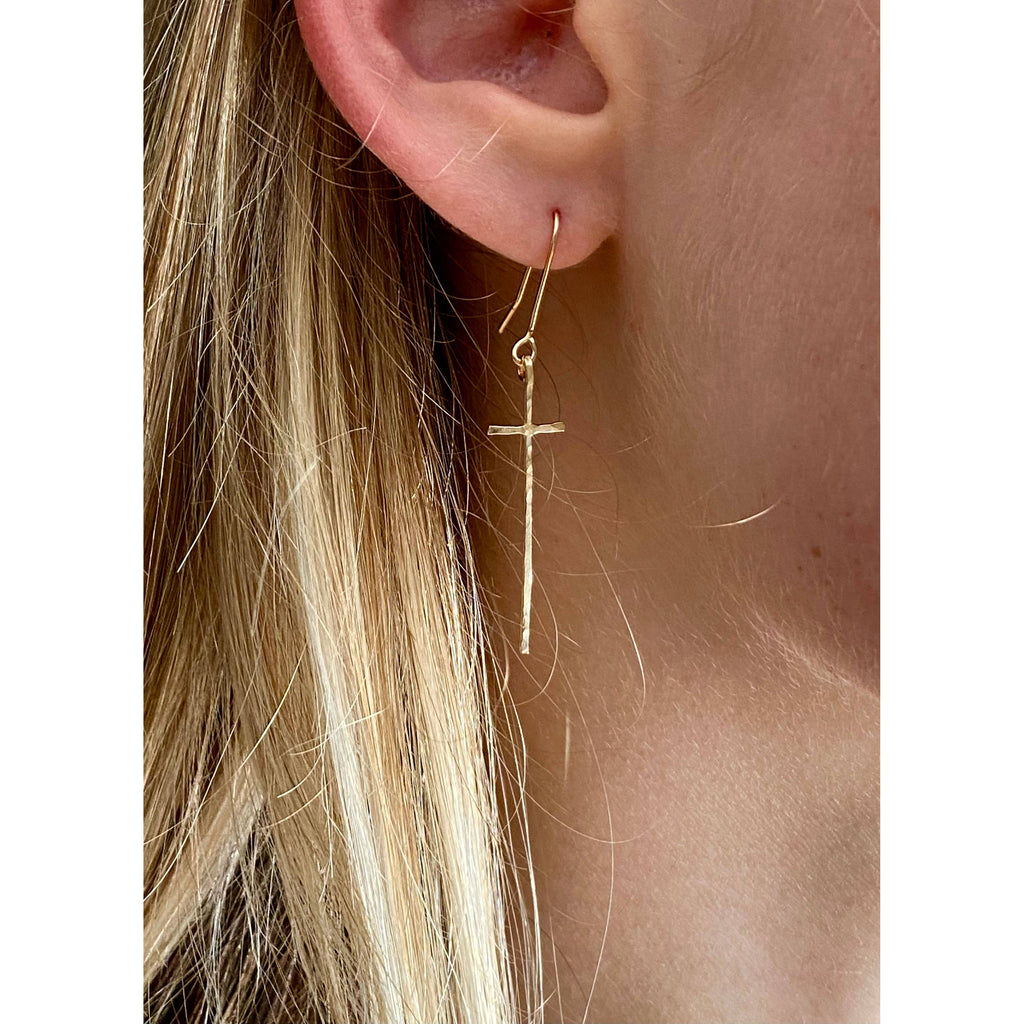 Modern Cross Earrings