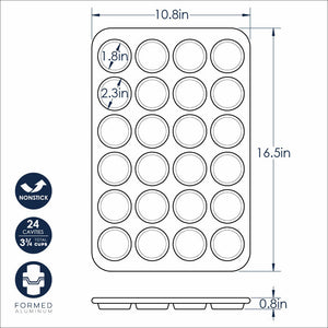 Naturals® Nonstick 24 Cavity Mini Muffin Pan