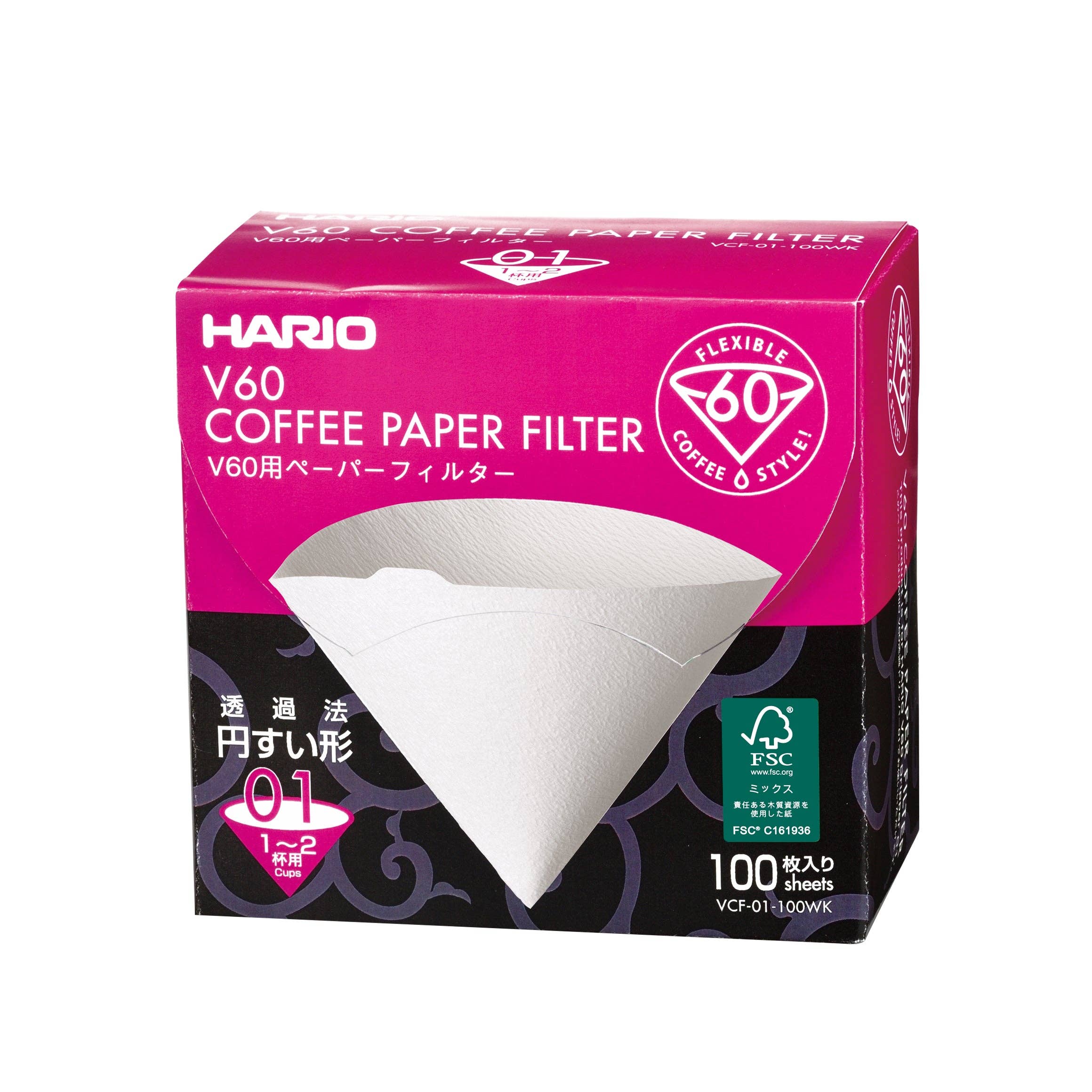 V60 Paper Filters | Natural Brown 100 Sheets 02