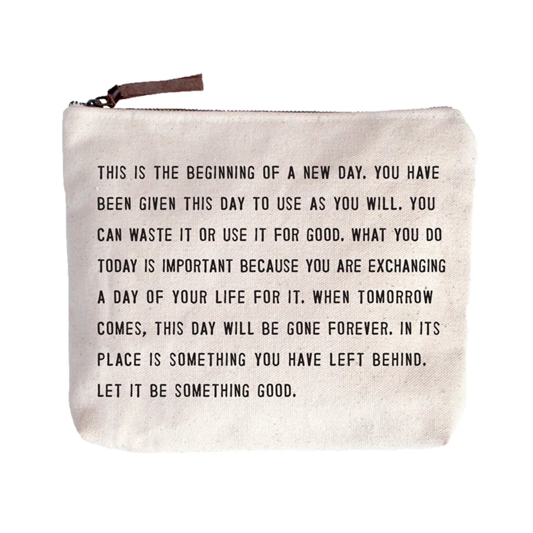 Canvas Zip Bag - This is the Beginning