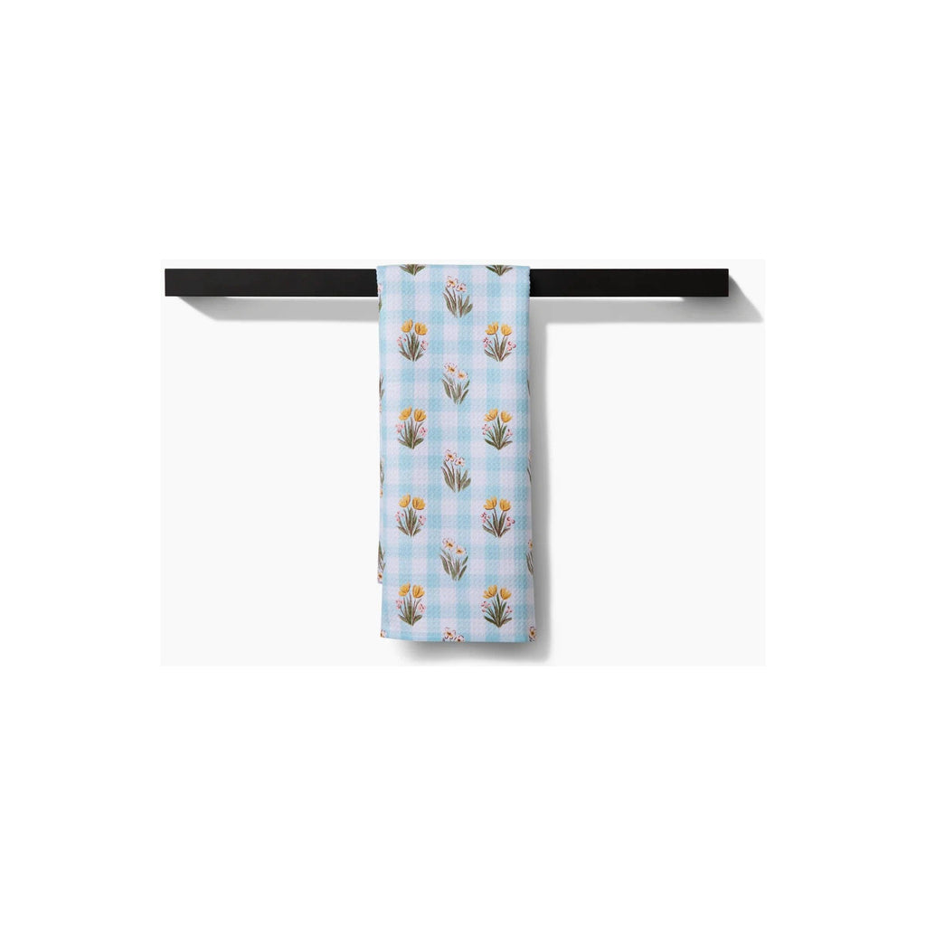 Geometry - Picnic Plaid Blue Tea Towel