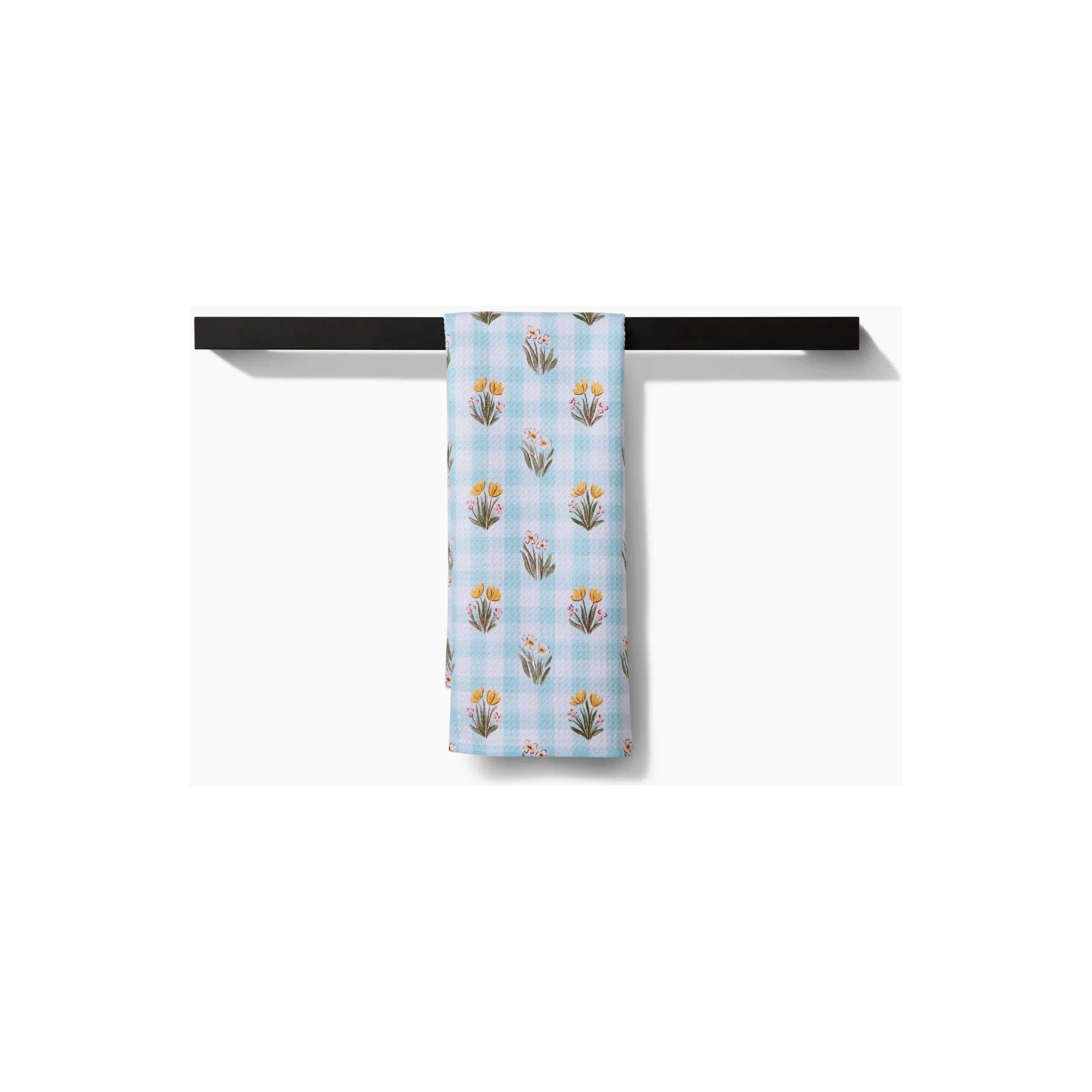 Geometry - Picnic Plaid Blue Tea Towel