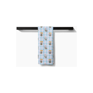 Geometry - Picnic Plaid Blue Tea Towel