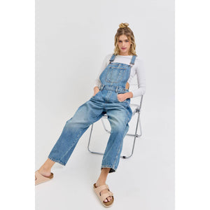 Mid Waisted Barrel Overalls