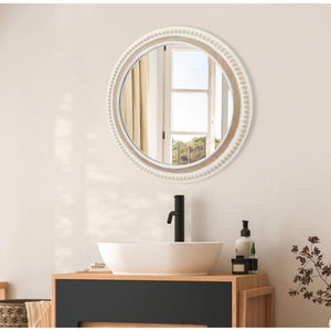 Decorative Round Mirror w/Beading