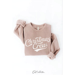 Christmas Crew Graphic Sweatshirt  | Cranberry Heather