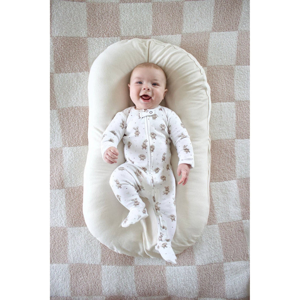 Organic 2-Way Zipper Footie | Brixy Bunny