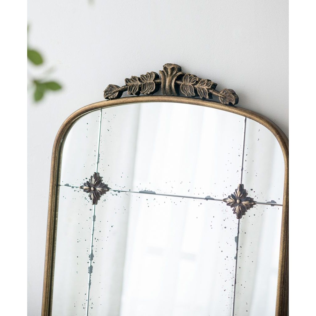 Antique-Style Arched Wall Mirror