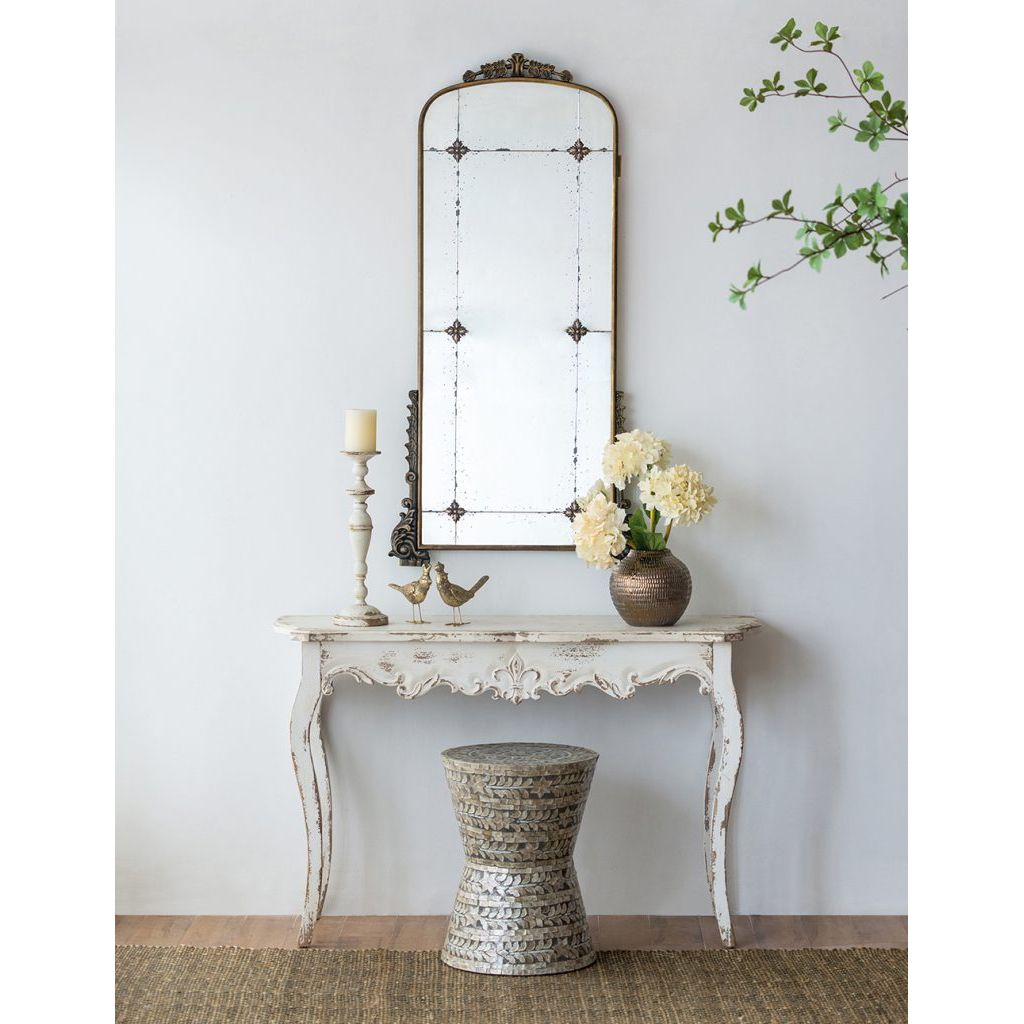 Antique-Style Arched Wall Mirror