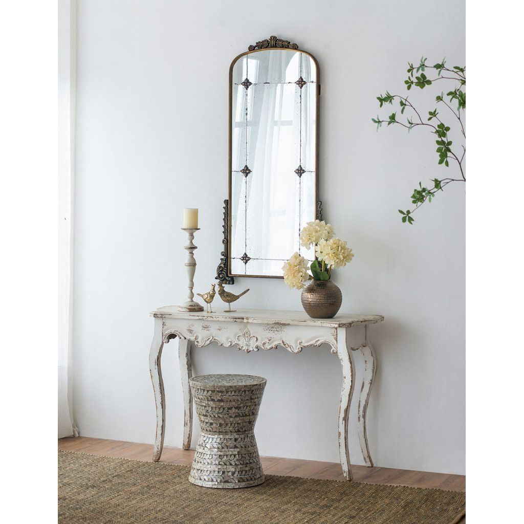 Antique-Style Arched Wall Mirror