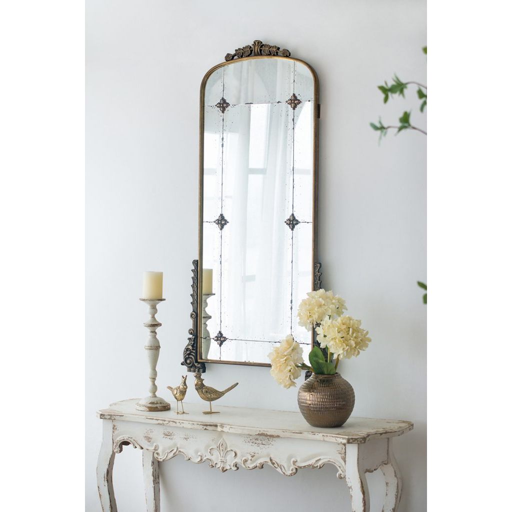 Antique-Style Arched Wall Mirror