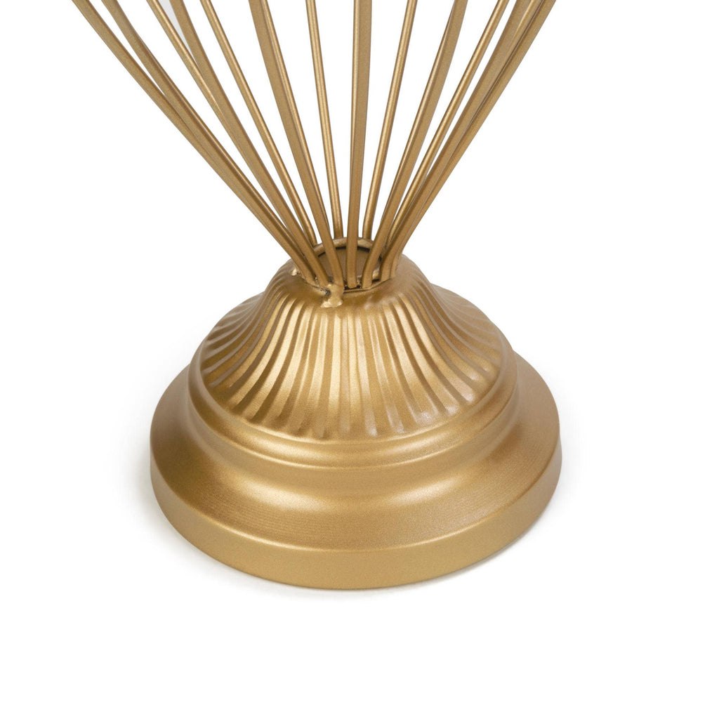 S/2 Balloon Wire Hat Stands | Gold