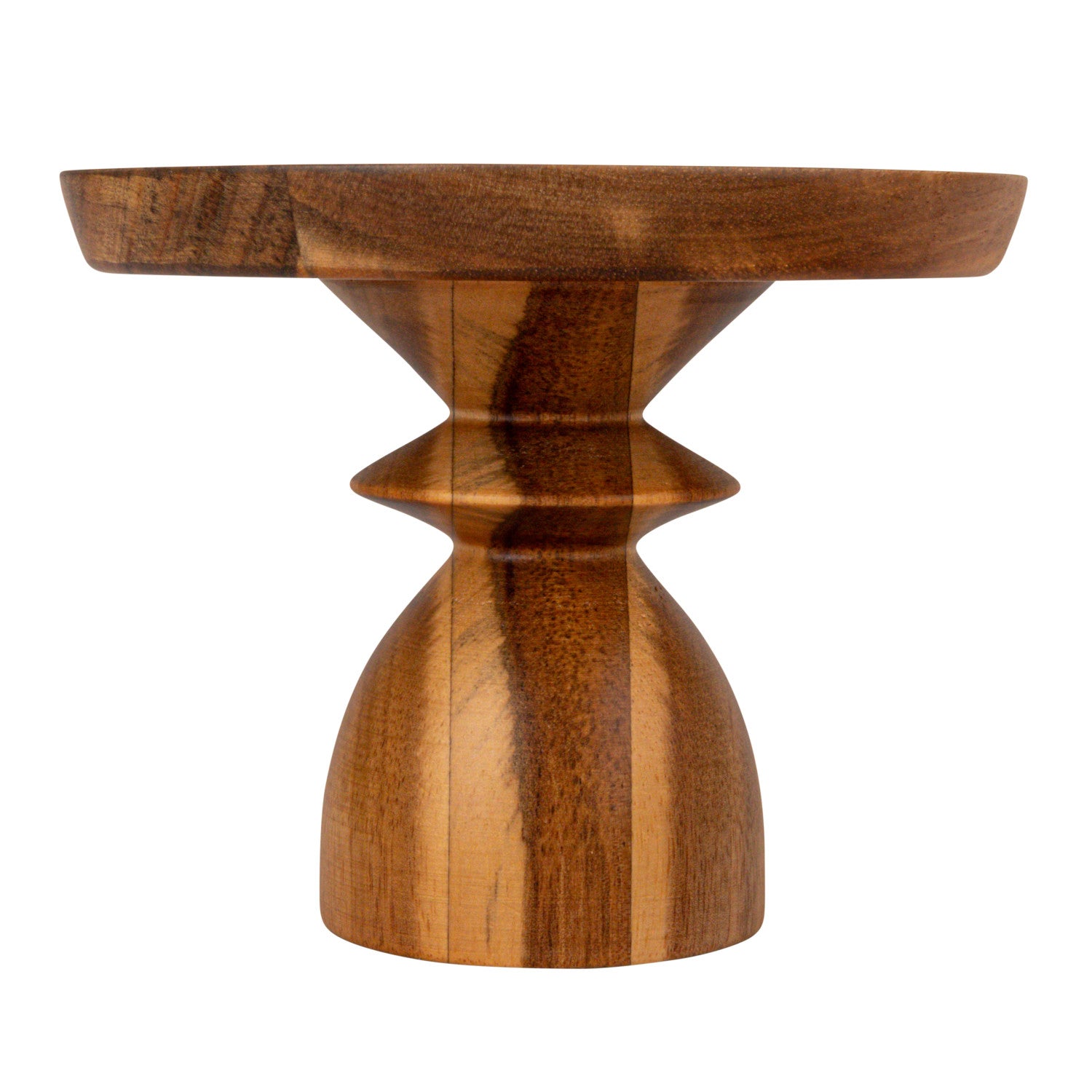 Wood + Stoneware Serving Pedestal