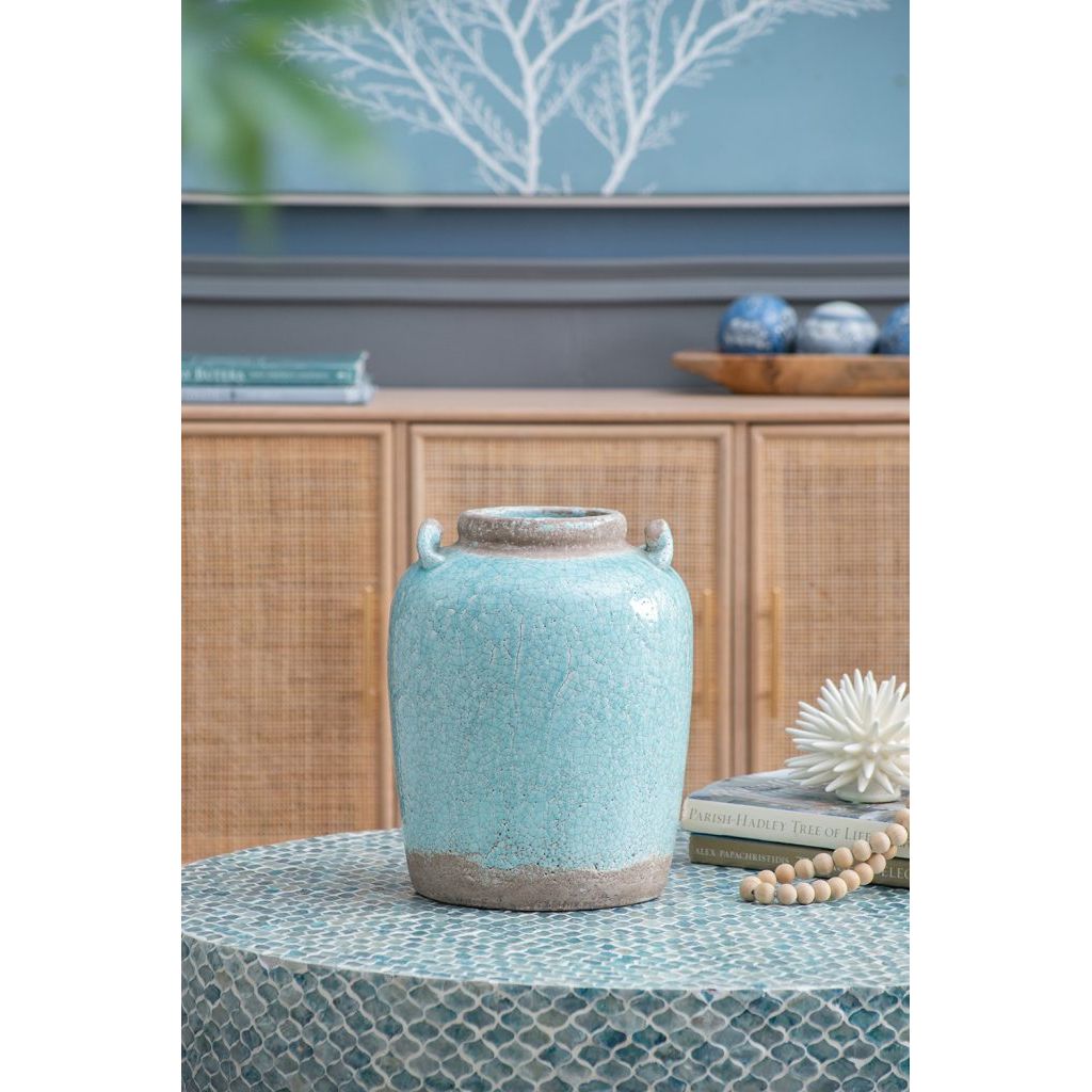 Turquoise Terracotta Vase